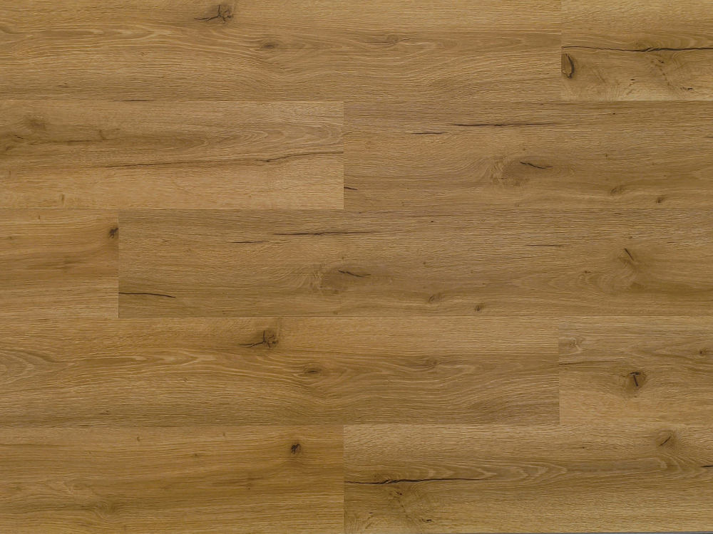 SPC-Bodenbelag, hellbraune Holzmaserung, 7,25 x 48 Zoll, 4 mm Uniclick-Verschluss