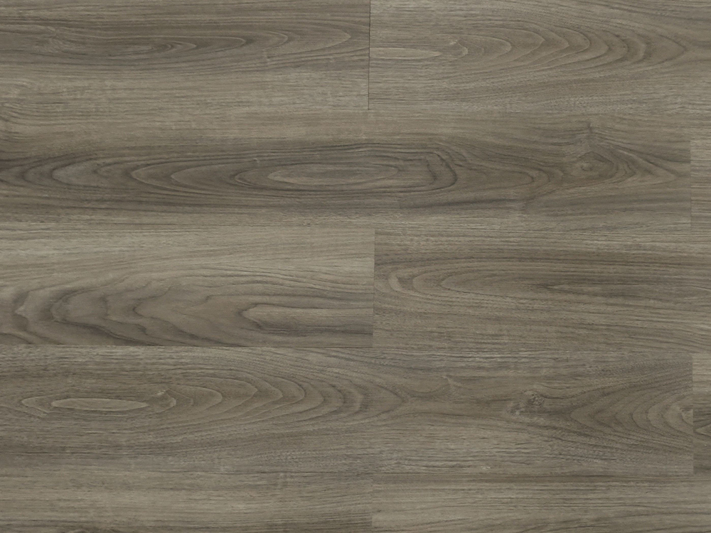 LVT-Bodenbelag, mittelgraue Holzmaserung, 15,2 x 91,4 cm, 3 mm, selbstklebende, trockene Rückseite, wasserfest, umweltfreundlich