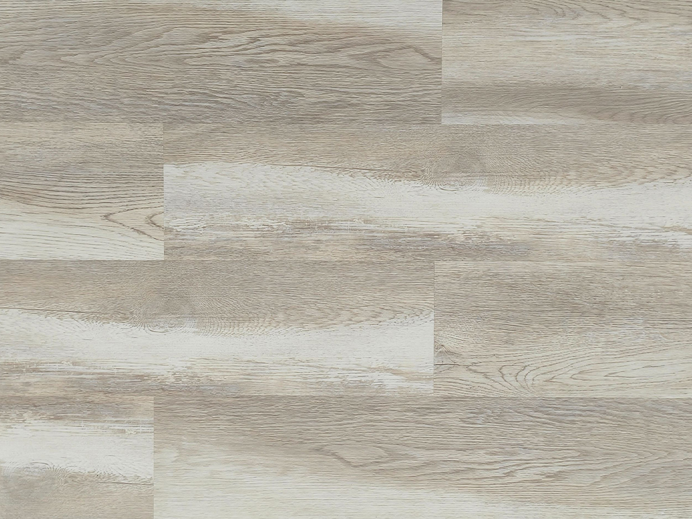 SPC-Bodenbelag, hellgraue braune Holzmaserung, 7 x 60 Zoll, 6 mm IXPE-Unterlage