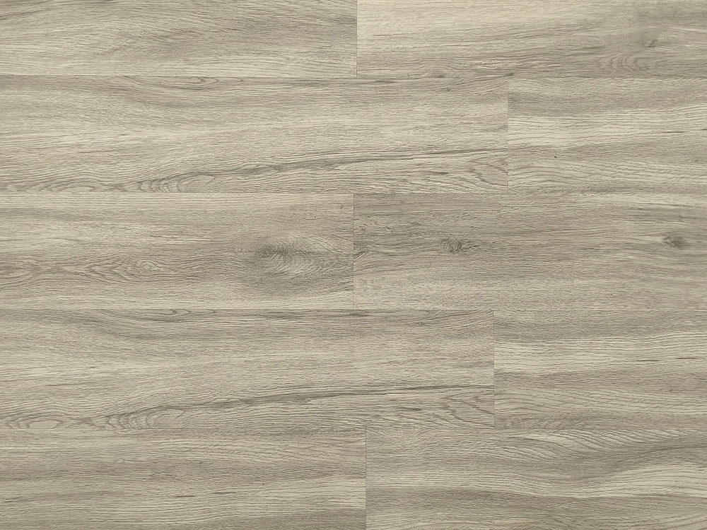 SPC-Bodenbelag, hellgraue Holzmaserung, 7,25 x 48 Zoll, 4,5 mm