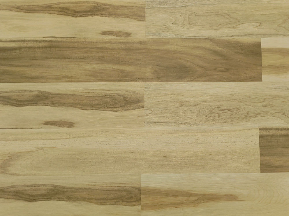 SPC-Bodenbelag, hellbeige Holzmaserung, 7,25 x 48 Zoll, 3,5 mm